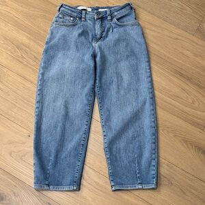 Pilcro and the Letterpress Women's Cropped Relaxed Blue Jeans 26P